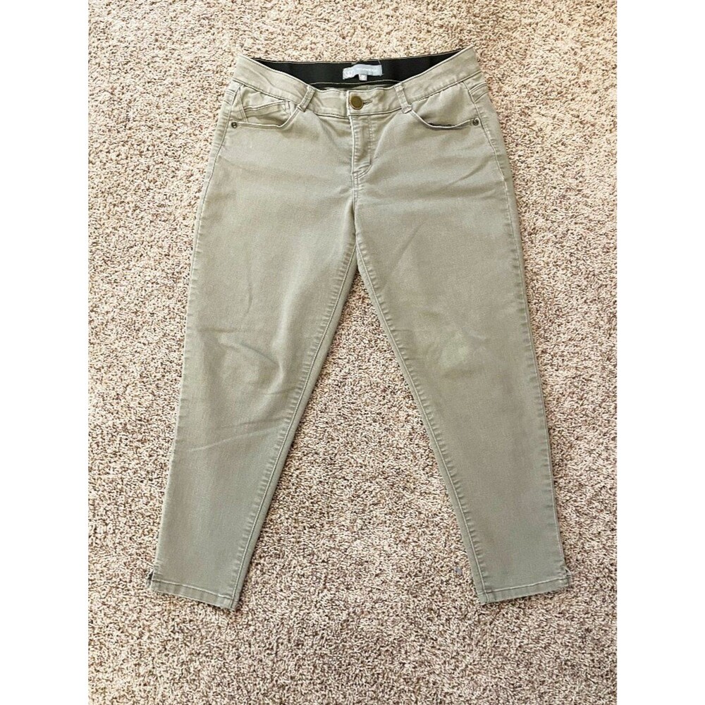 Wit & Wisdom Ab Solution Jeans 10P Petite Taupe Skinny Stretch Mid Rise